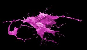 pink paint splashing