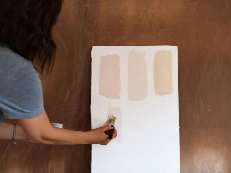 woman-testing-different-paint-colors-for-interior-wall-paint