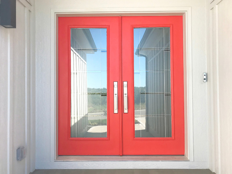 bright-red-painted-double-front-doors