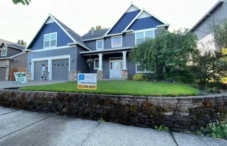 portland area home with peppercorn gray house painting