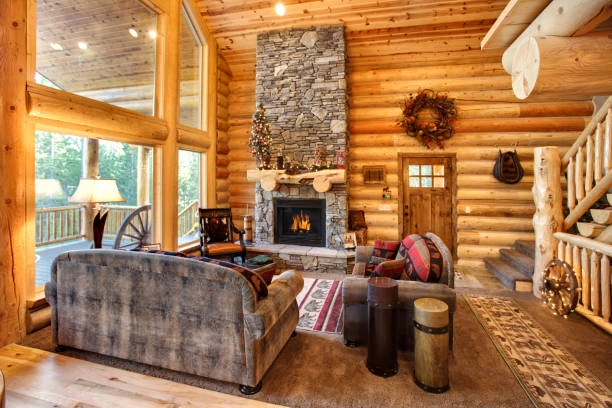 indoor log cabin home