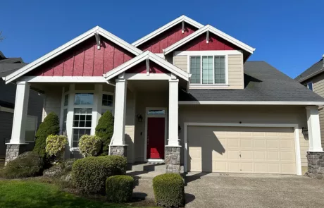 a two story house in portland painted by jk paint & contracting