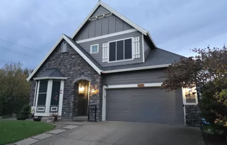 a two story house in portland painted by jk paint & contracting