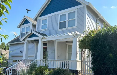 a two story house in portland painted by jk paint & contracting