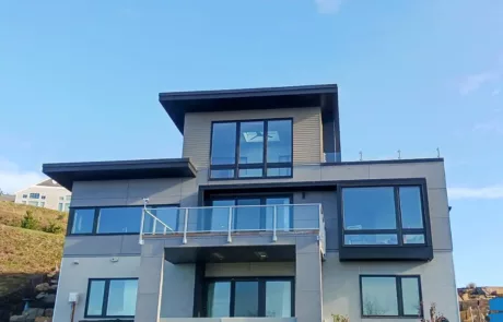 a new construction home that had its exterior painted by the portland painting company JK Paint & Contracting