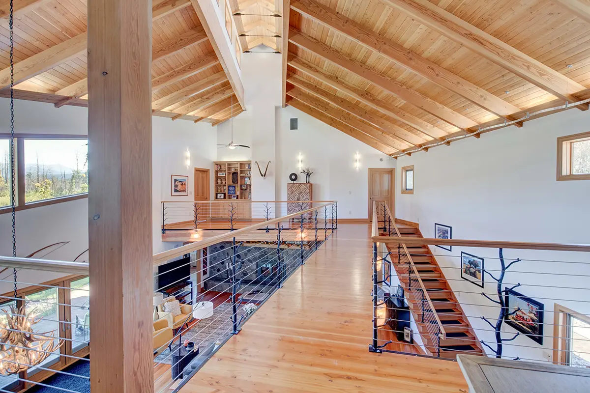 an interior paint job in a large home in portland, oregon