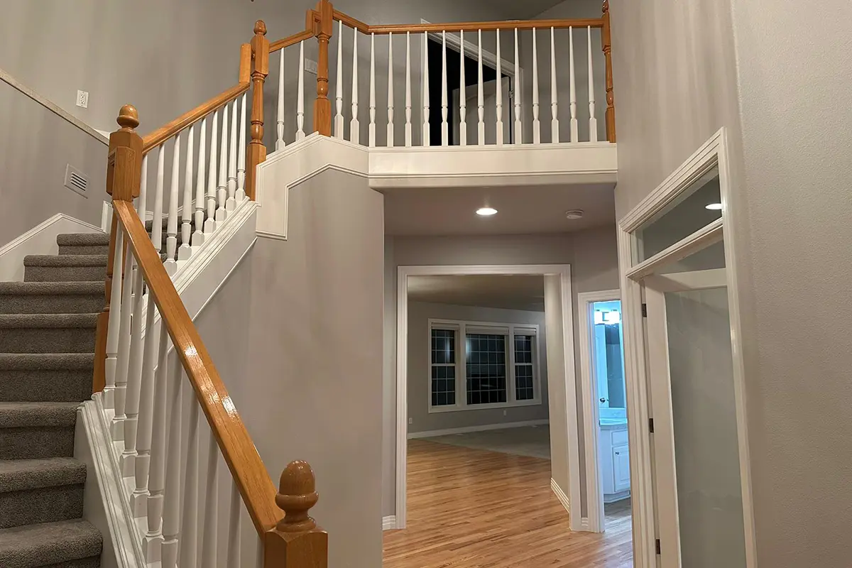 an interior paint job in the portland area done by jk paint and contracting