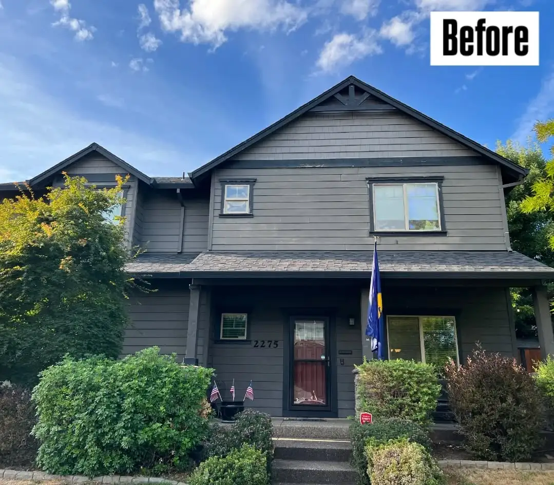 a before photo of a home in newberg before getting a paint job from JK Paint